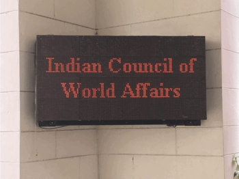 Billboard at the Indian Council of World Affairs.&amp;#160;