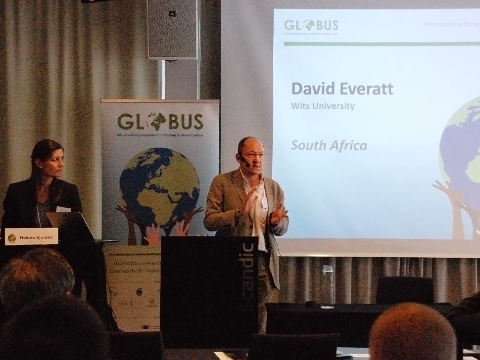 David Everatt (Wits University) gives a South African view of global justice, during the panel &#39;BRICS perspectives on global justice&#39;.